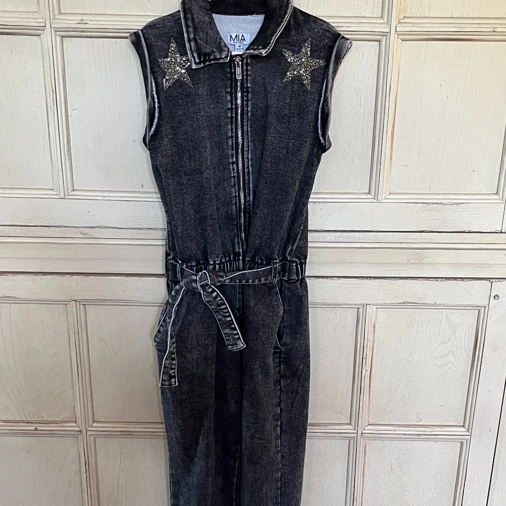 MIA NEW YORK Acid Wash Jumpsuit Size  M (8/10)